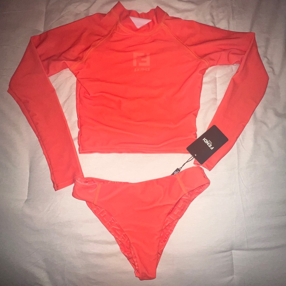 FENDI x SKIMS Long Sleeve Swim Set